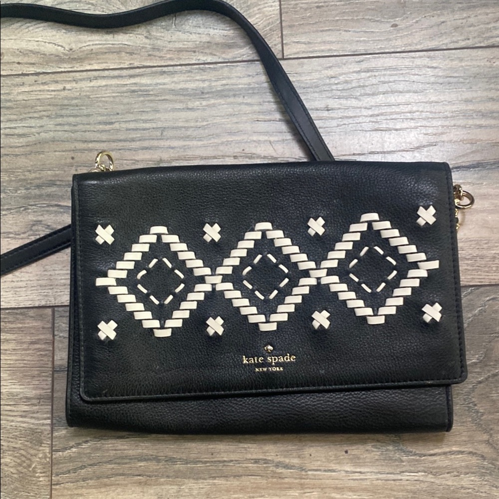 Kate Spade Black and White Crossbody Bag